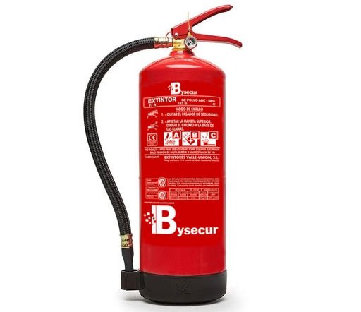 [VU-6-PP] Extintor de Polvo Químico ABC 6Kg con base de plástico 