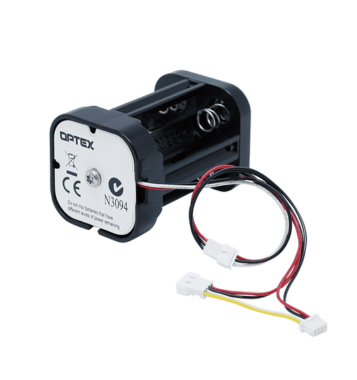 Compartimento de pilas CR123A para detectores OPTEX de la serie BXS, VXS y WXI