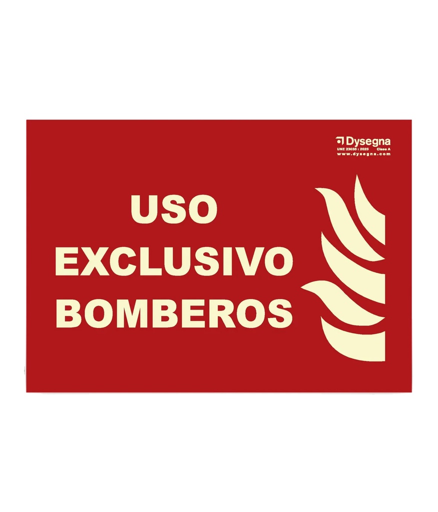 Cartel de Señalización Uso Exclusivo bomberos