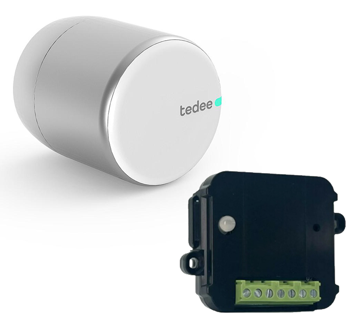 Kit Cerradura inteligente Tedee Pro + Contacto Seco Color Plata