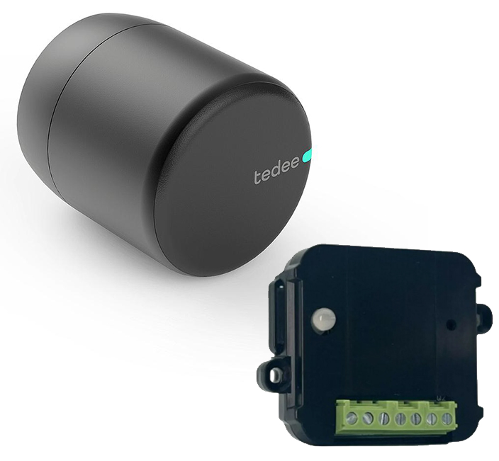 Kit Cerradura inteligente Tedee Pro + Contacto Seco Color Negro