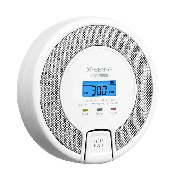 Detector de CO autónomo con señal sonora y visual