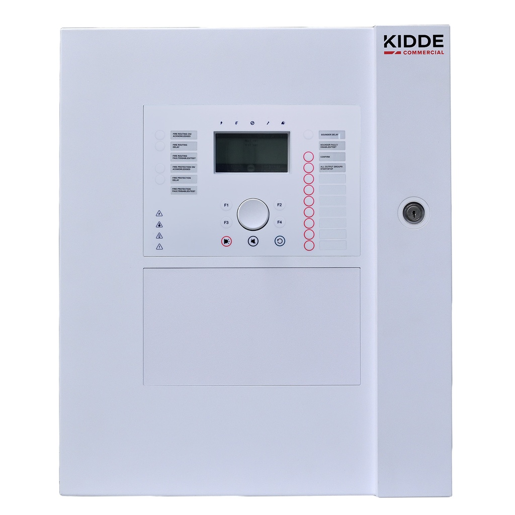 Addressable fire and evacuation panel w/ fire brigade controls, 2 loop