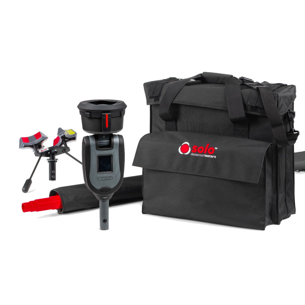 Kit de prueba todo en uno para detectores de humo y calor, con alcance de hasta 6 m