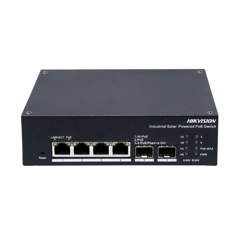 4 Port Gigabit Smart Managed Industrial Solar POE Switch