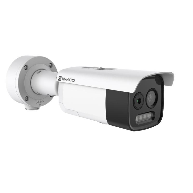 Cámara bullet IP biespectro 5MP térmica 3.6mm 256×192 y óptica 4.3mm 2688×1944 IK10