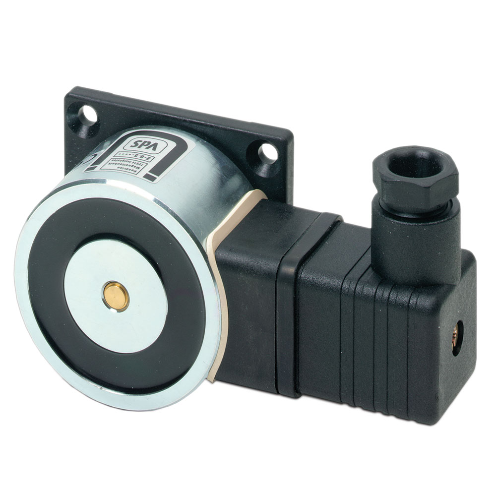 Retenedor electromagnético de 490N para puertas. VDS.