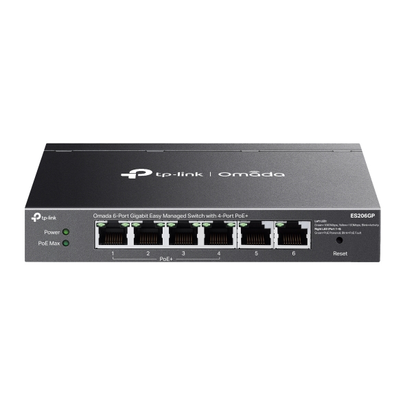 Switch Omada Gestionable 6 Puertos Gigabit 4 Puertos PoE+