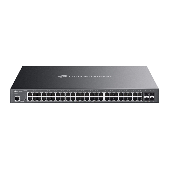 Switch Omada L2+ 48 puertos Gigabit y 4 SFP+ 10Gbps, con 48 PoE+