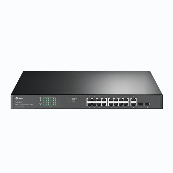 Switch montaje en rack Gigabit 18 puertos 16 PoE+