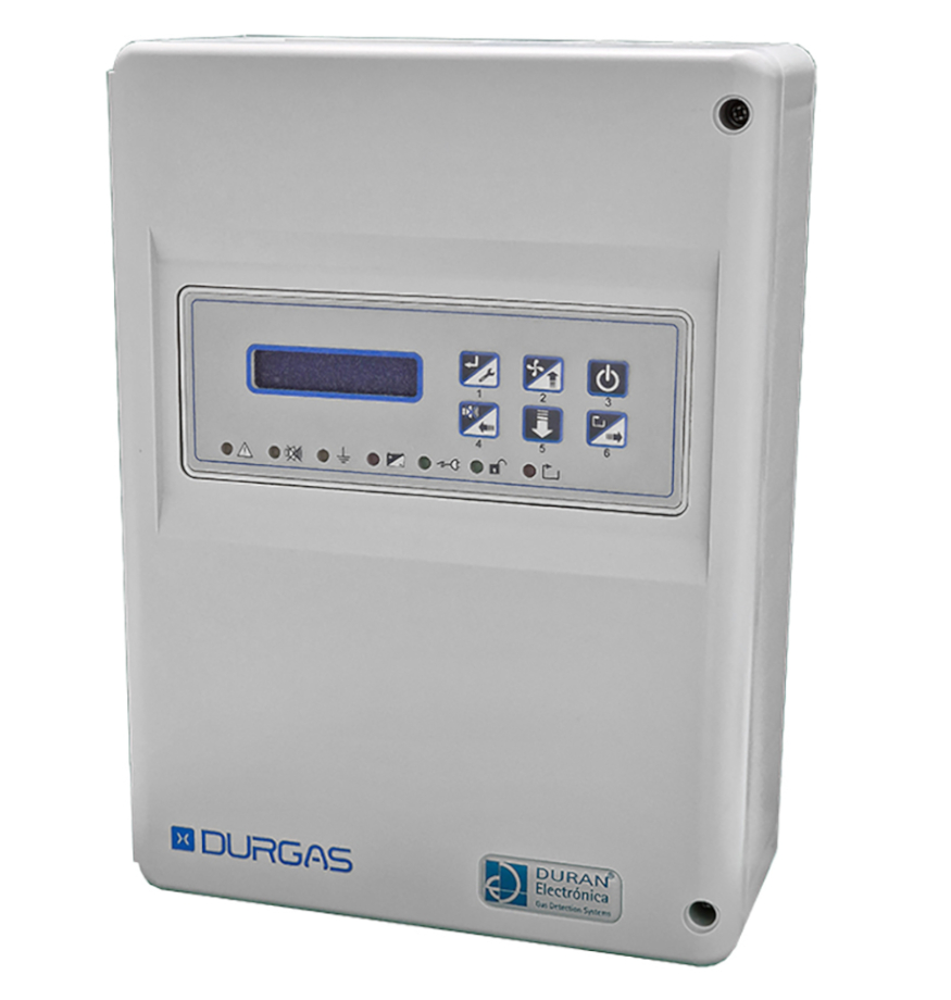 Central de detección de gases tóxicos, explosivos y oxígeno 1 zona. No ampliable. Uso industrial Compacta