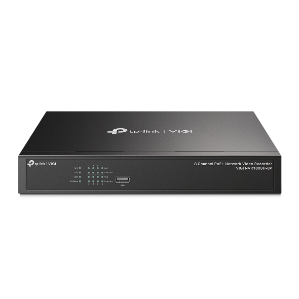 Grabador IP NVR VIGI 8 canales 8MP PoE 53W (30W por puerto) +