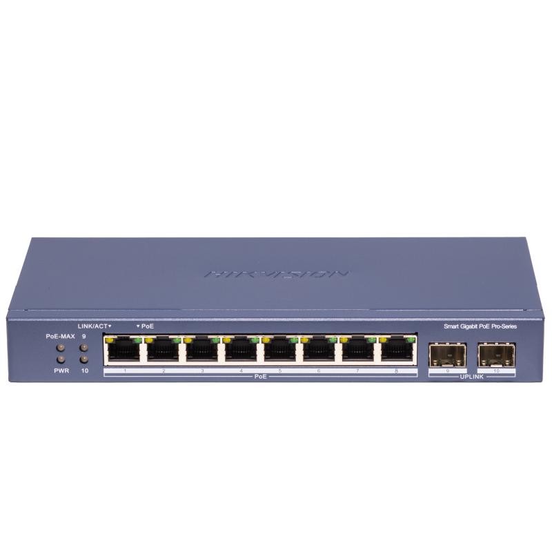 8 Port Gigabit Smart POE Switch DS-3E1510P-SI-8P2F