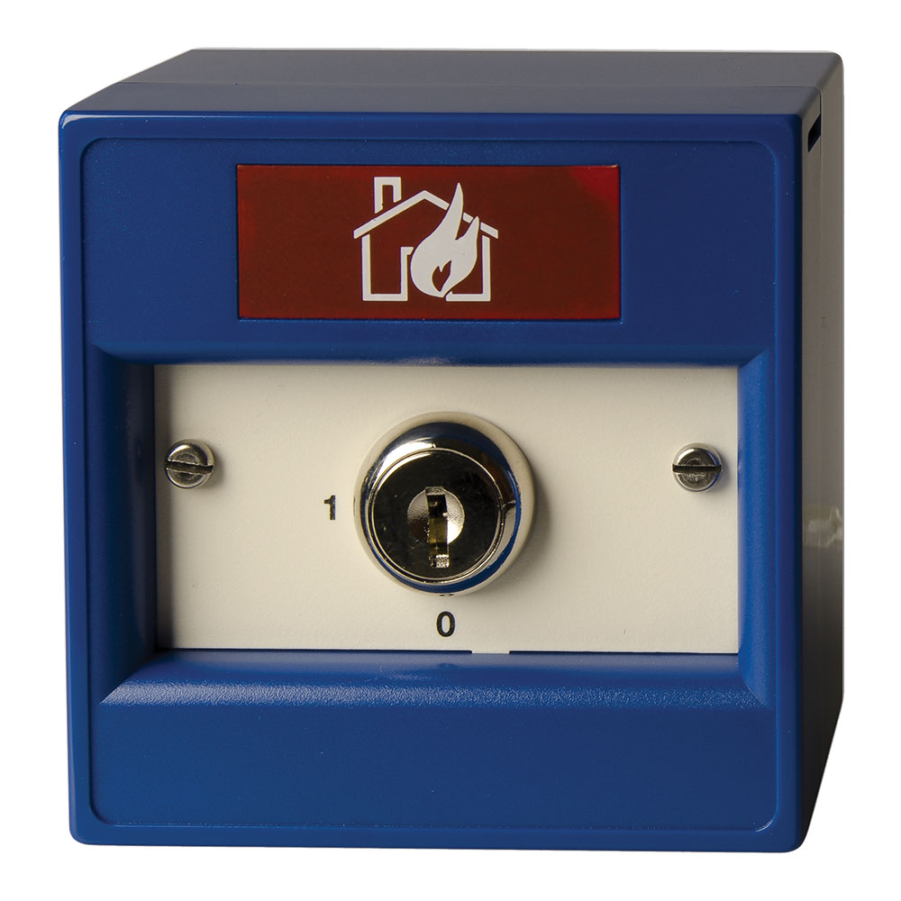 Manual Call Point Blue, 2-Position Keyswitch, Surface Mount