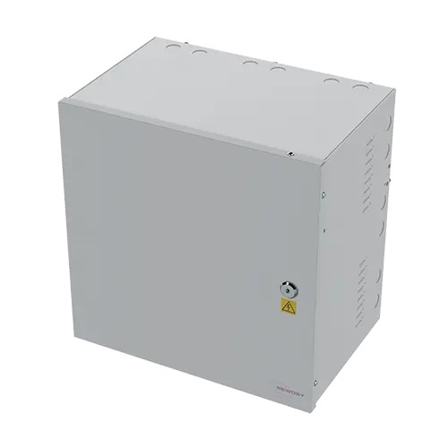 Sewosy IP40 housing for DIN rail power supply including eight DIN rails and fan