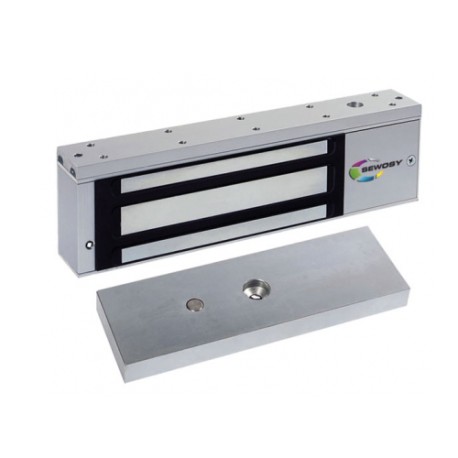 Cerradura magnética o Electroimán puertas 500kg 12/24V DC LED IP42
