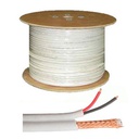 [BSC02277] Drum of Siamese Cable: RG-59 + Power Supply. Diameter: 6mm