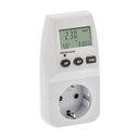 [BSC02283] Medidor de consumo eléctrico para enchufe de interior con diferentes parámetros
