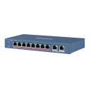 [DS-3E0310HP-E] Switch PoE Fast Ethernet Hikvision (8 ports PoE+ Extension 250m) + 2 ports 10/100/1000 