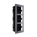 [DS-KD-ACF3] Panel frontal y caja de registro encastrada para 3 módulos de videoportero Hikvision