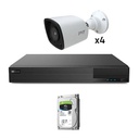 [KIT_TVT_1080_3] Kit CCTV 4 cámaras Bullet Preconfigurado TVT 1080p