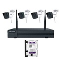 [KIT BULLET IP WIFI] Kit de 4 Caméras Bullet IP WIFI + NVR + 1HDD 1Tb