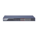 [DS-3E0318P-E(C)] Hikvision 16-Port 100 Mbps Long-Range Unmanaged PoE Switch , 2 × 1000 Mbps RJ45 port,  and 2 × 1000 Mbps SFP  uplink port, 230W