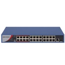 [DS-3E0326P-E/M(B)] Switch Hikvision 24 ports PoE 10/100M RJ45, 1 port Gigabit RJ45, 1 port Gigabit SFP, 230W