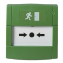 [DMN700G] Bouton-poussoir incendie conventionnel Aritech / Kilsen, Montage en saillie, Réinitialisable avec clé de réarmement, Couleur Vert, Verre DM175. IP67  inclus
