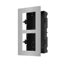 [DS-KD-ACF2/S] Front panel and registration box 2 Hikvision video intercom modules. STAINLESS STEEL. FLUSH MOUNT