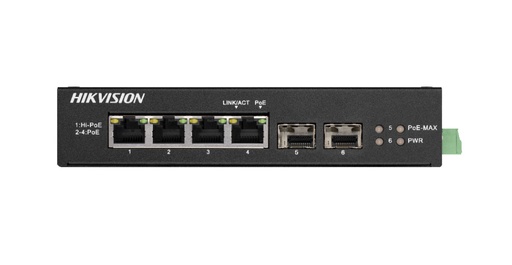 [DS-3T0506HP-E/HS] 4-Port Gigabit Unmanaged Hi-PoE Switch Hikvision Extended Temperature Range