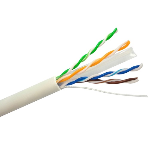 [DS-1LN6-UE-W] Bobina en caja de 305m de Cable U/UTP Cat6 Cobre PVC 24AWG UL CM