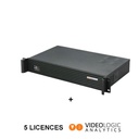 [VLRX5-VCA10] Système d'analyse vidéo activé pour 10 canaux analytiques extensible à 22, comprend un serveur intégrable I5 avec module de relais intégré