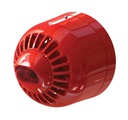 [ASW2366] Sirène optique-acoustique analogique intérieure avec flash rouge. Mur profil bas base rouge Aritech