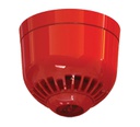 [ASC2366] Sirena óptico-acústica analógica interior con flash rojo. Roja Base perfil bajo Techo Aritech 