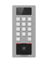 [DS-K1T502DBFWX-C] Terminal 2en1 Autónomo Exterior Hik-Connect Cámara 2MP Lector huella Acceso tarjeta/teclado y Videoportero Hikvision