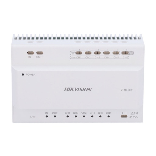 [DS-KAD706Y] Distribuidor de vídeo/audio de dos hilos a IP Conexión en cascada 6CH TCP/IP RJ45 Hikvision