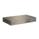 [G1110P-8-150W] Switch 8 puertos PoE + 2 puertos SFP Gigabit no gestionable enracable L2