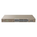 [G1126P-24-410W] Switch 24 puertos PoE Gigabit + 2 puertos SFP no gestionable enracable L2 IP-COM