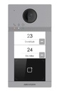 [DS-KV8213-WME1(C)] Placa de calle Videoportero cámara 2MP 2 botones (2 apartamentos) Tarjeta MF Superficie IK08 Aluminio
