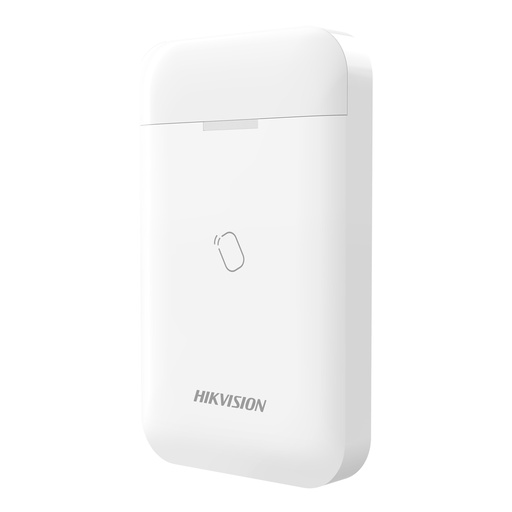 [DS-PT1-WE(B)] Lector tarjetas RF inalámbrico Hikvision AXPRO bidireccional 868 MHz. Cifrado AES-128