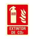 [P-147] Cartel de Señalización Extintor de CO2