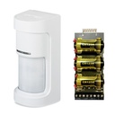 [WXI-RAM-AXPRO] Detector doble PIR inalámbrico panorámico exterior 180° 12m pilas antimasking Optex + Transmisor vía Radio AXPRO Hikvision
