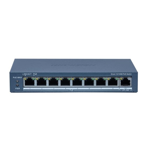 [DS-3E1309P-EI(B)] Switch POE inteligente Fast Ethernet 8 puertos Hikvision