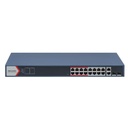 [DS-3E1318P-EI(B)] Switch POE inteligente 16 puertos 100Mbps - 2 Puertos Gigabit RJ45 - 2 Puertos SFP Gigabit Gestionable