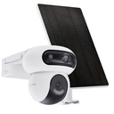 [HB90 Solar Kit] Cámara Wi-Fi de Doble Lente con Grabación 24/7 + Panel Solar de 8W