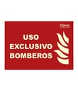 [P-195] Cartel de Señalización Uso Exclusivo bomberos