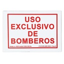 [P-195] Cartel de Señalización Uso Exclusivo bomberos