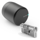 [PRO_BLACK+ BOMBILLO] Cerradura inteligente Tedee PRO para acceso sin llave Black + Cilindro Bombillo Gerda de Doble Embrague